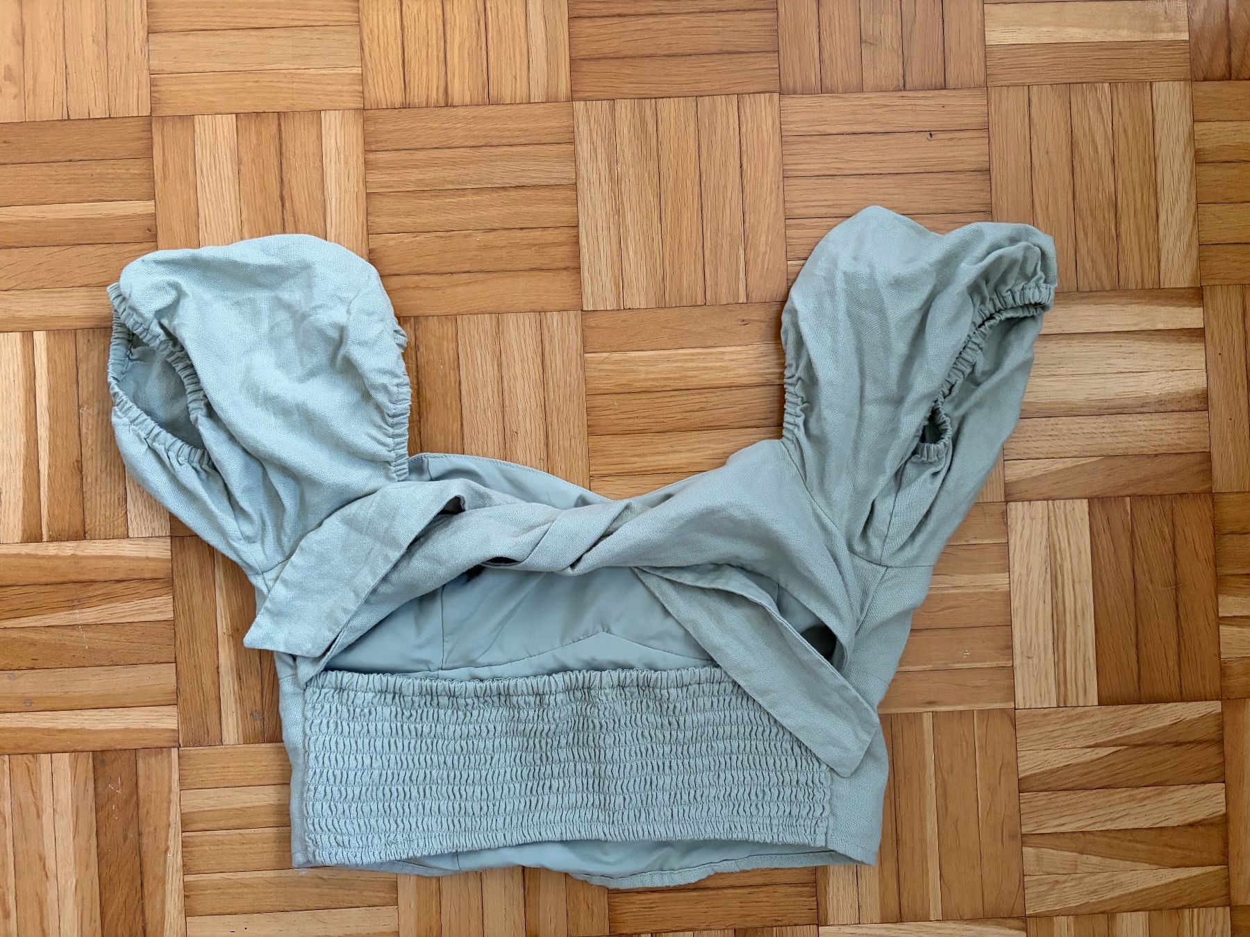Camicette: Sommer Bluse mit Puffärmeln, Mintgrün, Grösse 36 – Usato da Zürich venduto da Miush999 1