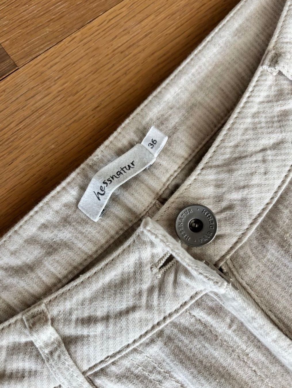 Hessnatur Pantaloni: Hessnatur Hose - Gr. 36 - Baumwolle/Leinen – Usato da Netstal venduto da gapow 2