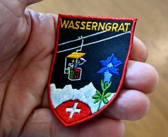 VINTAGE Badge WASSERNGRAT nos ST. GALLER STICKEREI