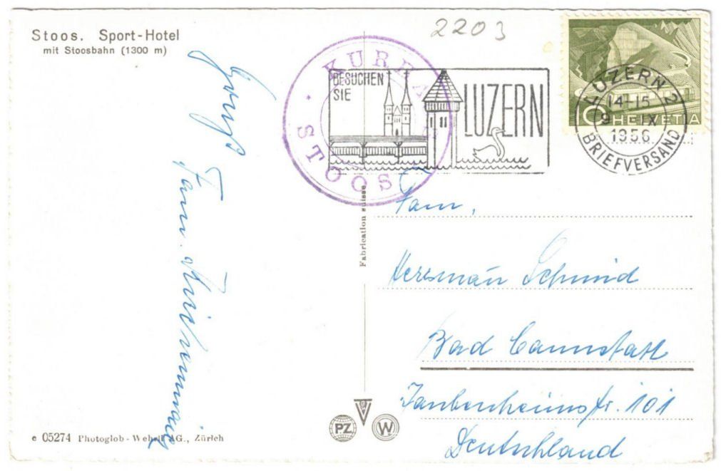 Cartes postales: Stoos - Standseilbahn mit Mythen – D'occasion à Binningen par Mountainrider 1