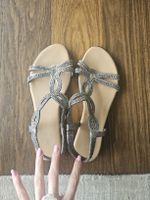 Sommer Sandalen, neuwertig, Grösse 39, Glitzer, Top!