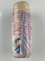 Tintin vintage 10 gobelets papier, pailles, couvercles