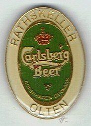 Placchette & Badge: Carlsberg Beer Rathskeller Olten – Usato da Hinterkappelen venduto da Schampus