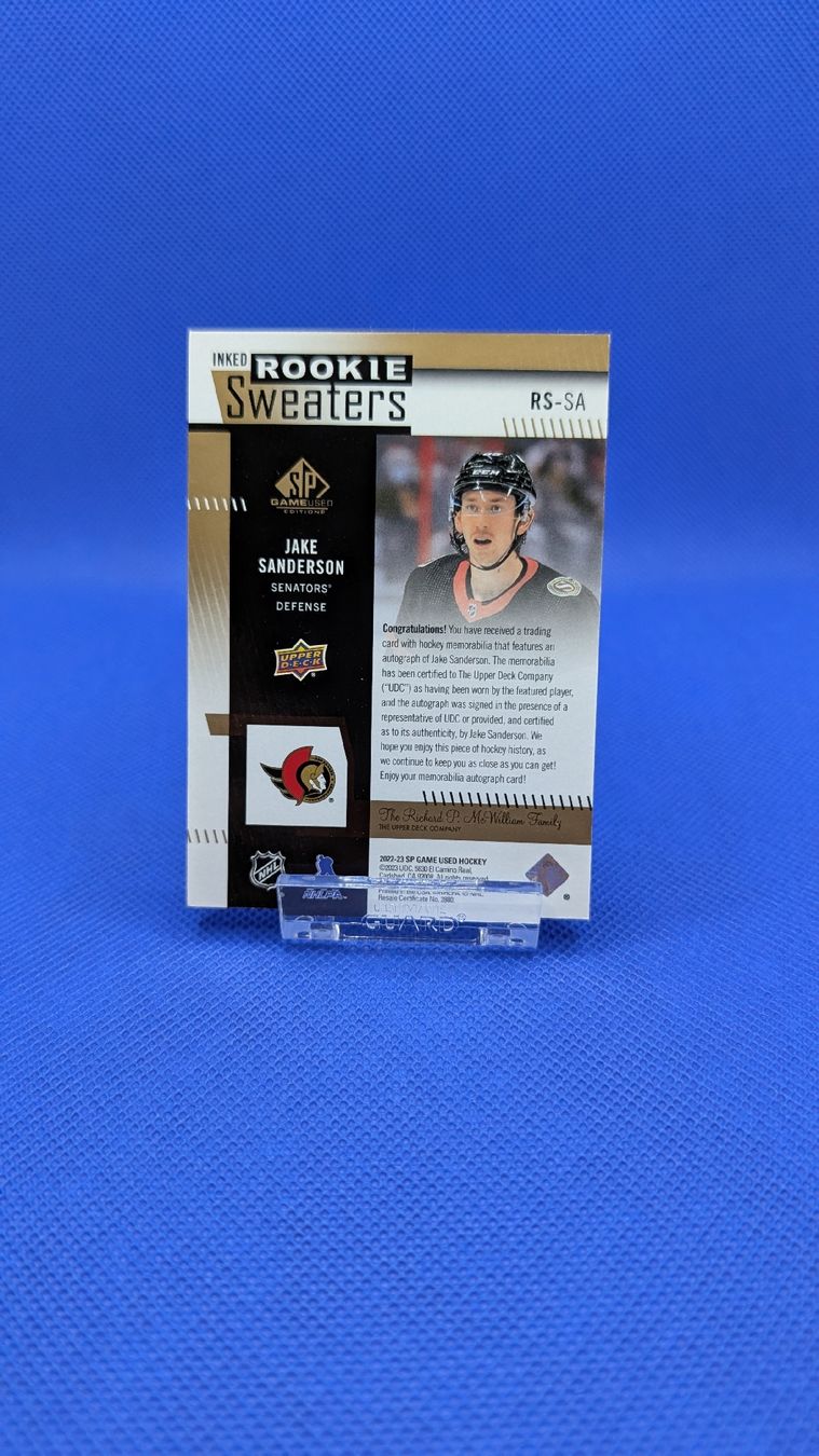 NHL Carte collezionabili: 2022-23 SP Jake Sanderson Inked Rookie Patch auto /25 – Nuovo (secondo la descrizione) da Ruppoldsried venduto da levgeni91 1