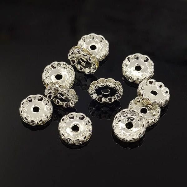 Perle (finte): Metall Rondelle Strass transparent 12mm – Nuovo (secondo la descrizione) da Alpnachstad venduto da perlengaby 1
