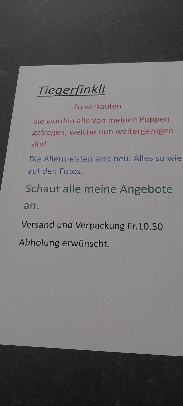 Bambole: Puppentiegerfinkli – Nuovo (secondo la descrizione) da Muri AG venduto da nindo1 6