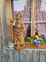 Holzfigur Mönch mit Bierkrug, handgeschnitzt, Deko 🍻