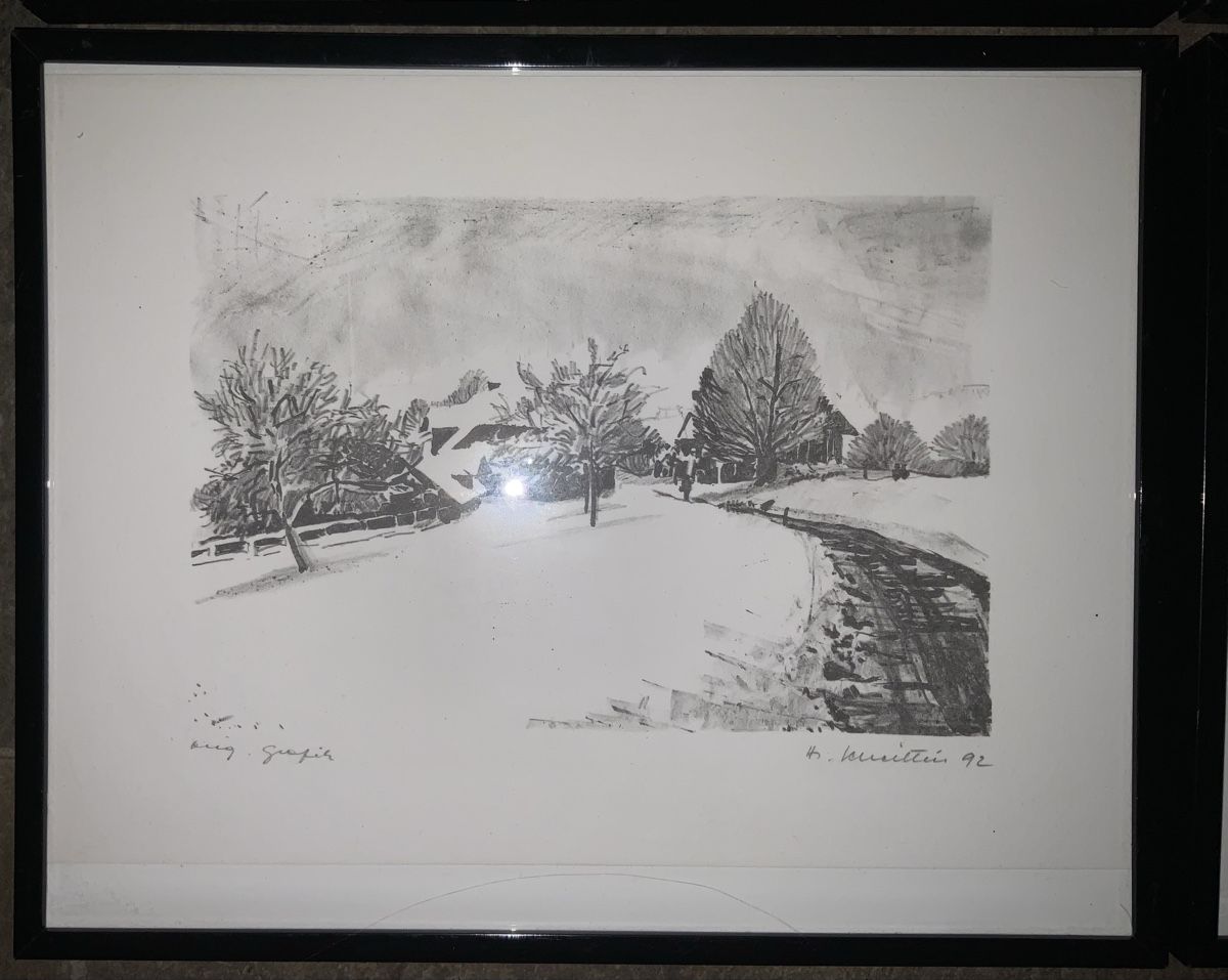 Grafica & Litografie: Original Grafiken von Hans Scheitlin, Winterlandschaften – Usato da Zollikon venduto da Moira55 3