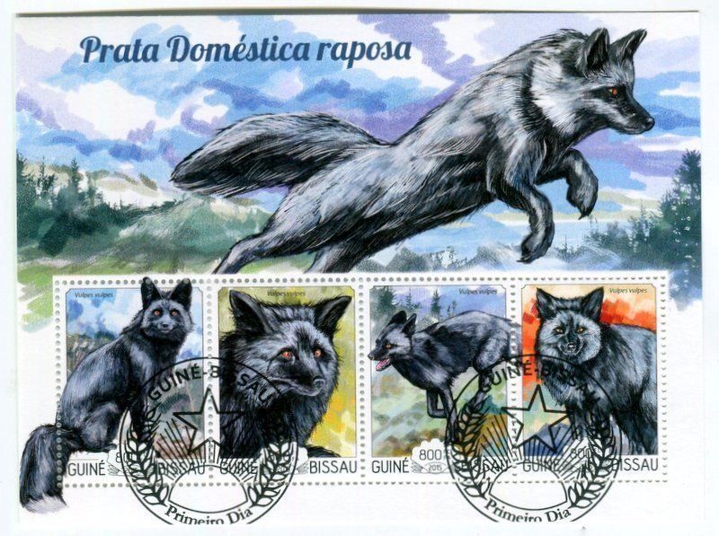Alle Briefmarken: Block "Silberfuchs". Guinea-Bissau. – Neu und originalverpackt aus Basel von Butsch5