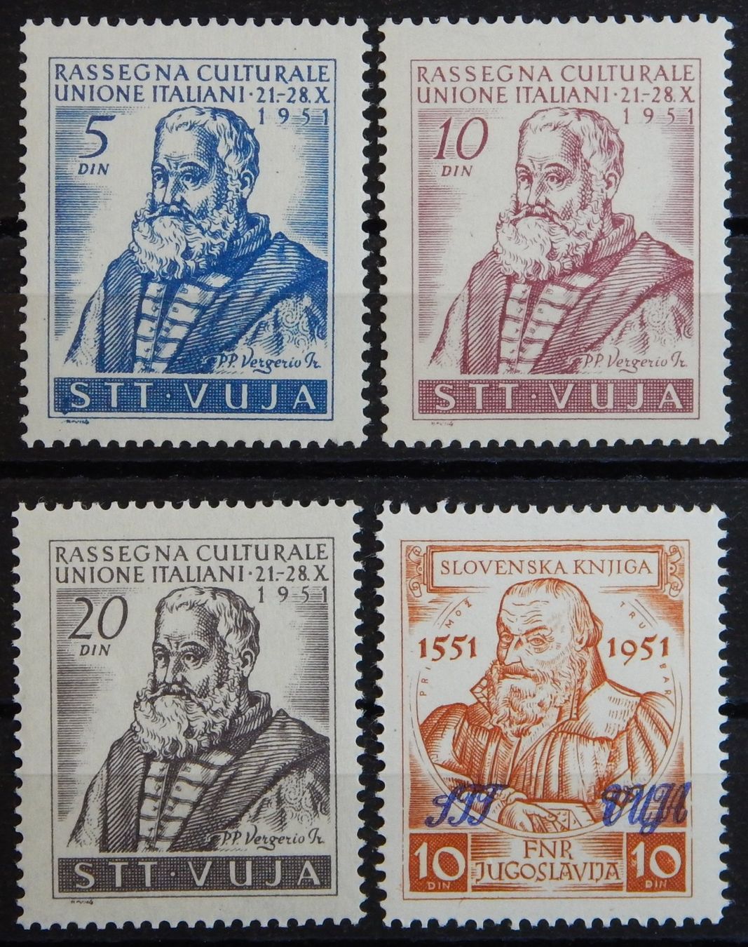 Tutti i francobolli: Triest B Kat. 52-55 ** 1951 Kat. 4 Euro – Usato da Zürich venduto da Muehlekauf