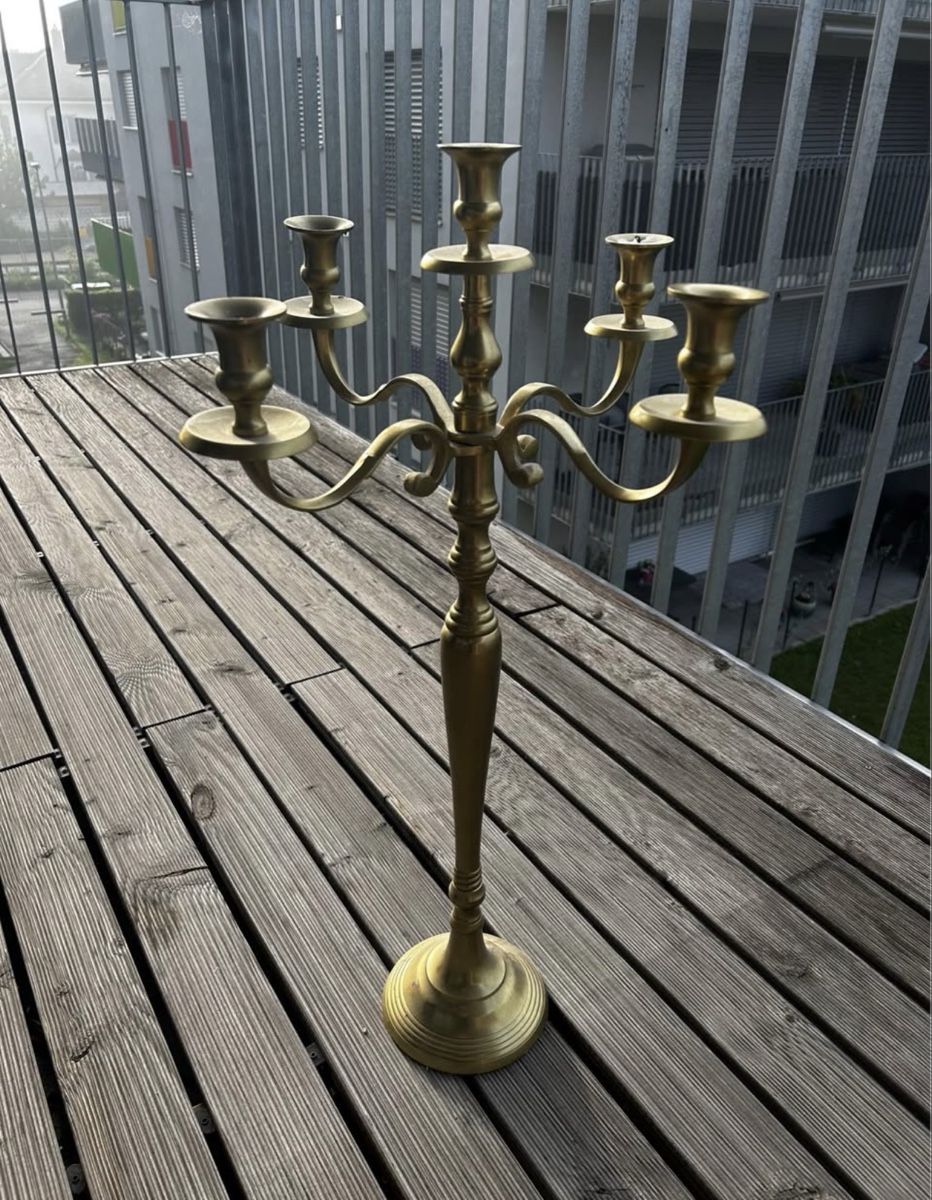 Bougeoirs: Chandelier géant doré 85-90cm – D'occasion à Pieterlen par Debs92 1