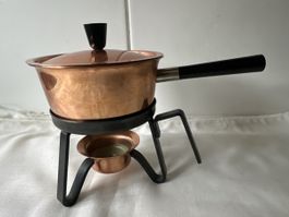 Spring Switzerland Bain-Marie Kochtopf Kupfer-Inox 80er Jahr