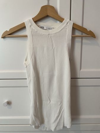 Débardeur Zara blanc, taille S – Idéal pour l'été !