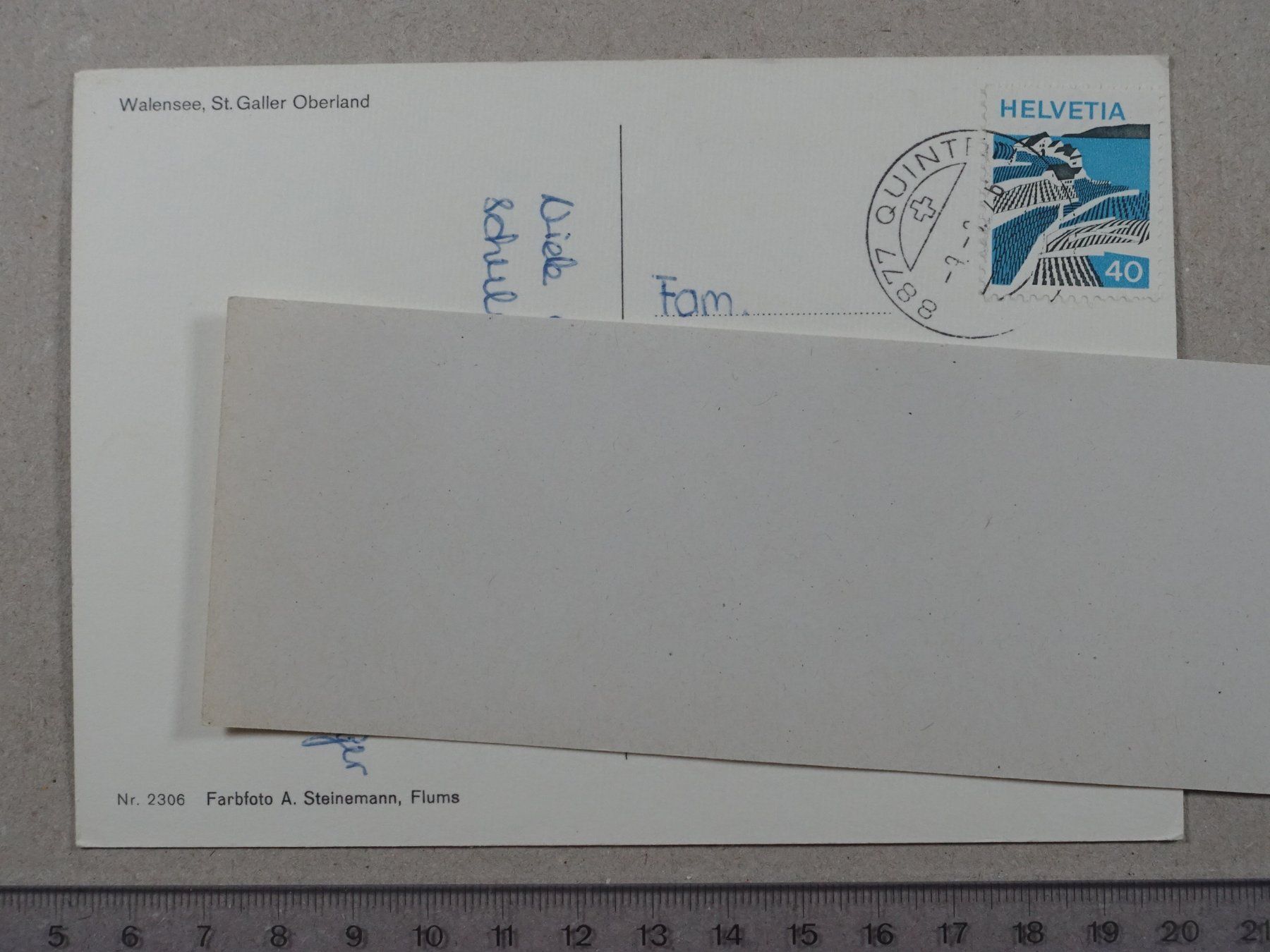 Cartoline postali: Walensee, 1976, Poststempel Quinten – Usato da Lenzburg venduto da fh1 1
