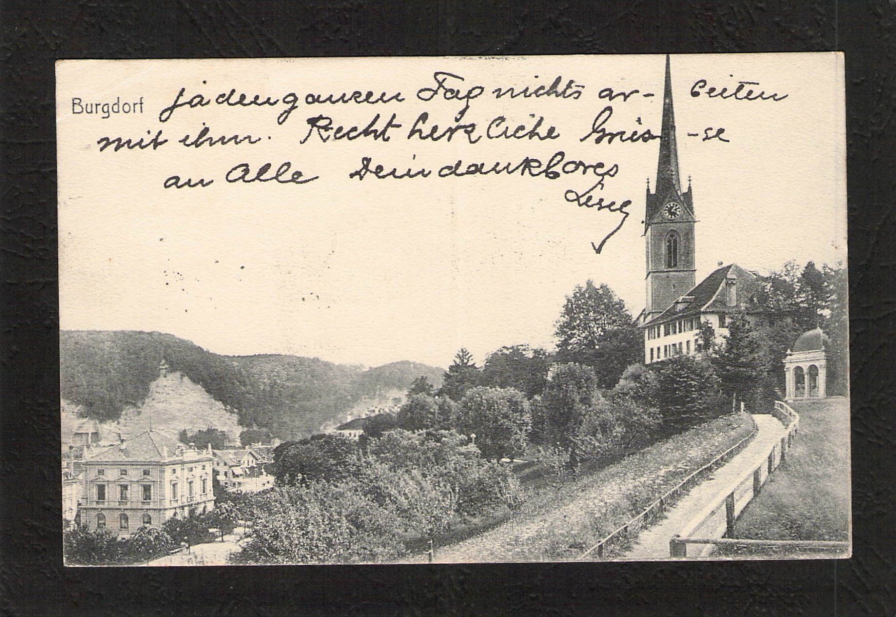 Cartoline postali: Burgdorf BE , gel. 1907 – Usato da Reichenburg venduto da Pipo-67