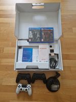 PlayStation 4 Konsole weiss mit 3 Controllern Zubehör