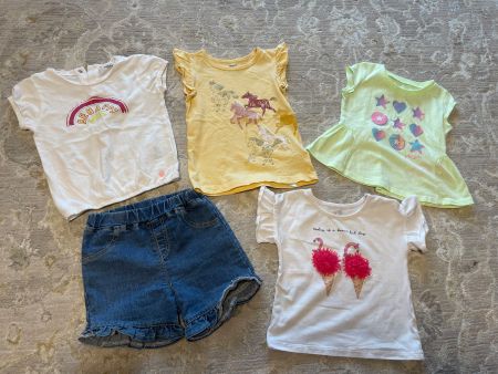 Sommer Set Mädchen, 5-teilig, Grösse 80/86, Top Zustand!