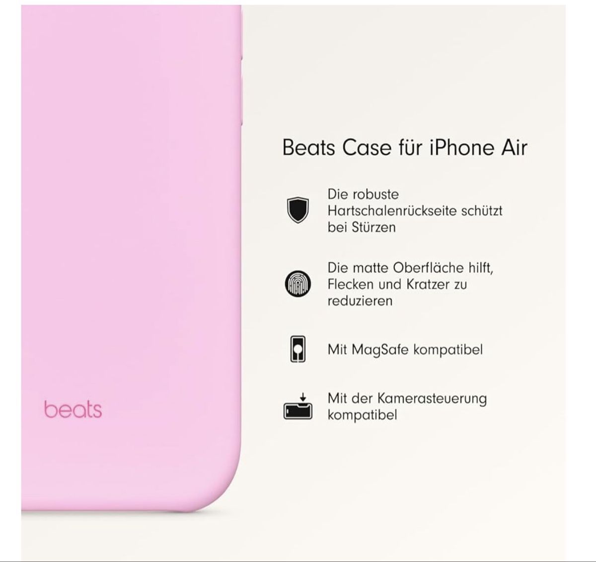 Cover & Protezioni schermo: Beats iPhone Air case MagSafe Pebble Pink Matte – Nuovo (secondo la descrizione) da Frauenfeld venduto da Vanityroom 1