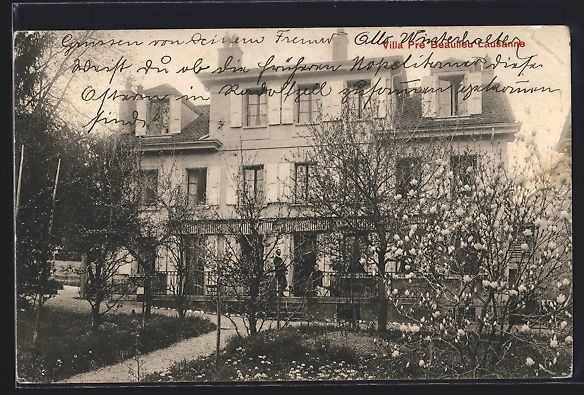 Cartes postales: AK Lausanne, Villa Pre Beaulieu, 1913 – D'occasion à Berlin par bartko-reher