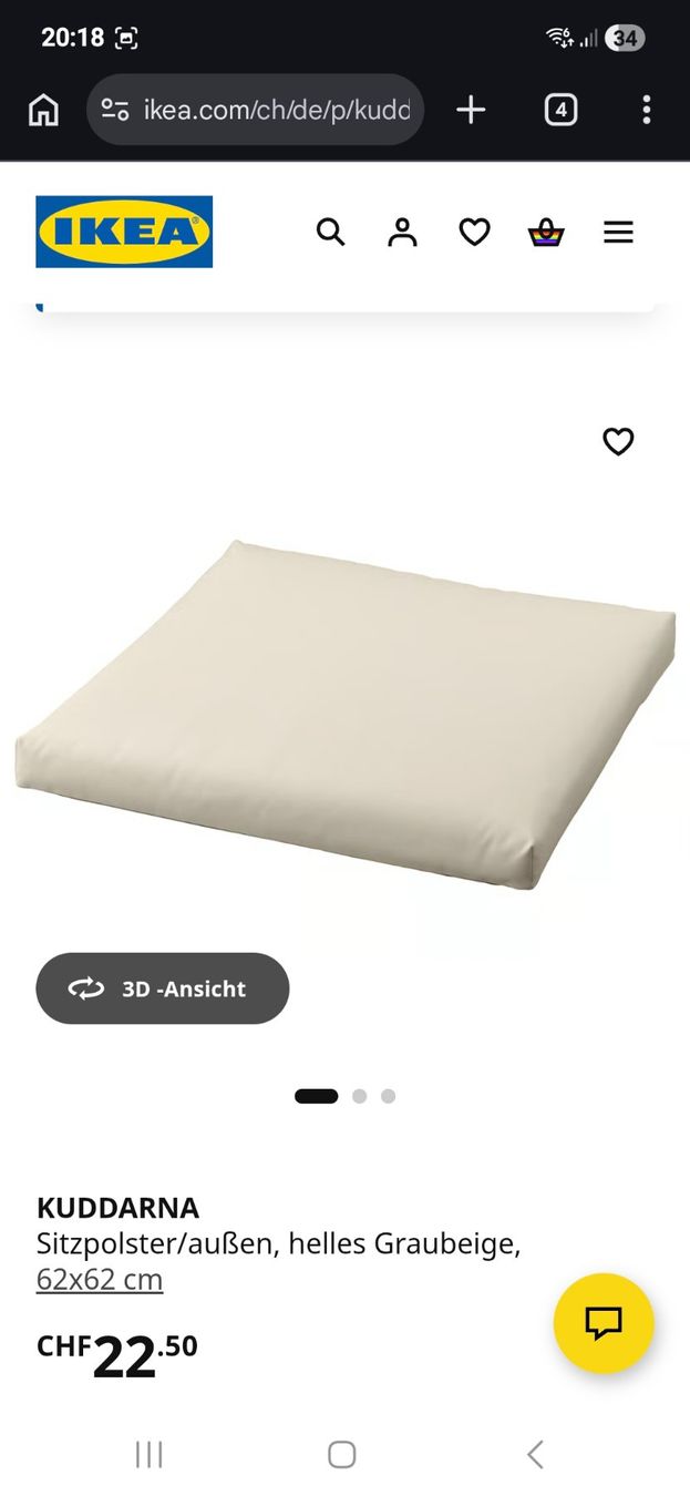 Ikea Cuscini: Sitzkissen Hellblau 4er Set – Usato da Samstagern venduto da 79mace21 2