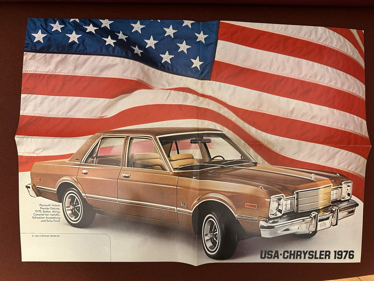 Chrysler Documenti: 1976 Chrysler Prospekt. Alle Typen. – Usato da Bern venduto da 3636-agb 2