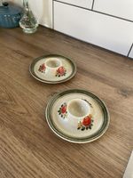 Lot de 2 coquetiers vintage 70s avec motif flora