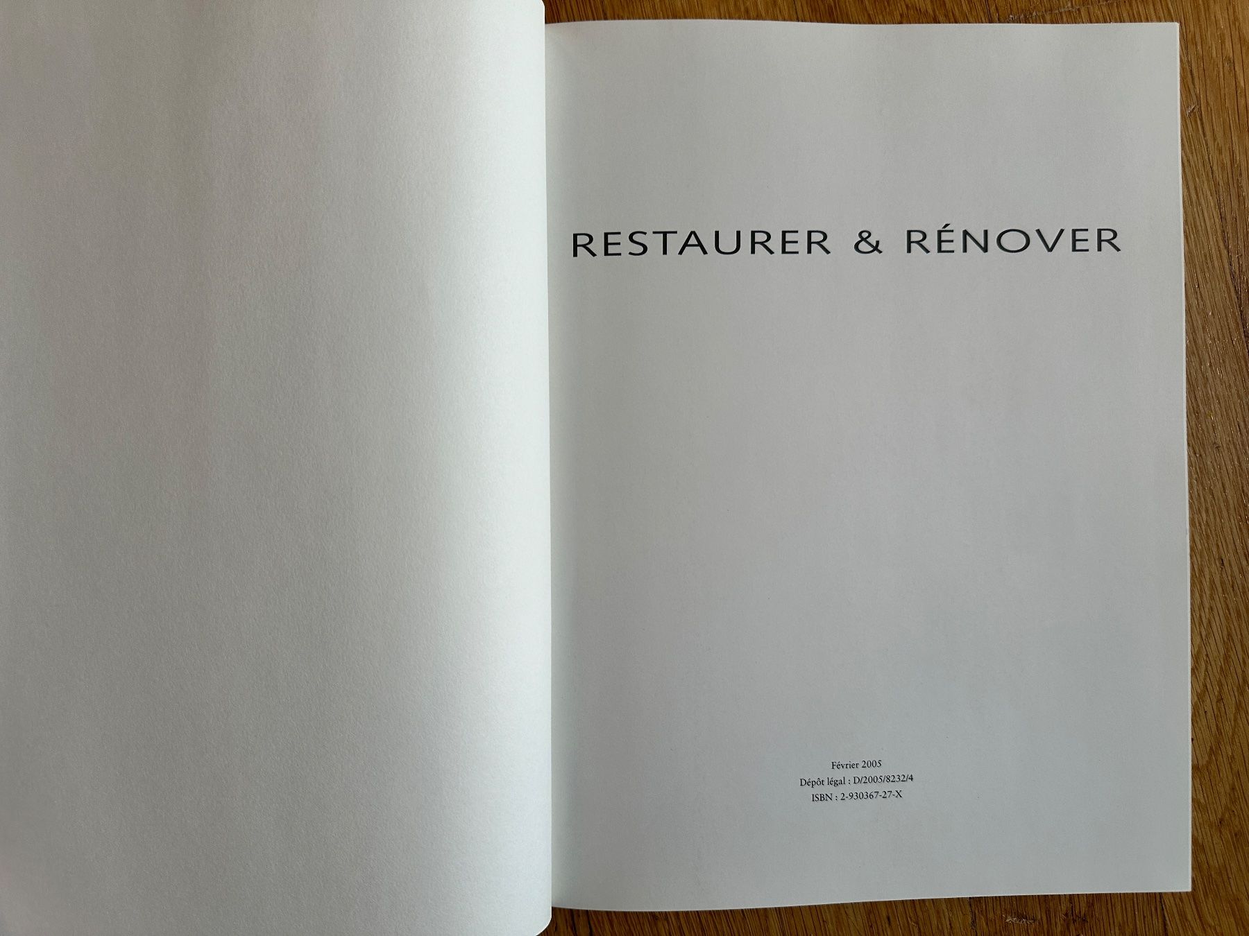 Libri: Wim Pauwels: Restaurer & Rénover. – Usato da Zürich venduto da allp 2