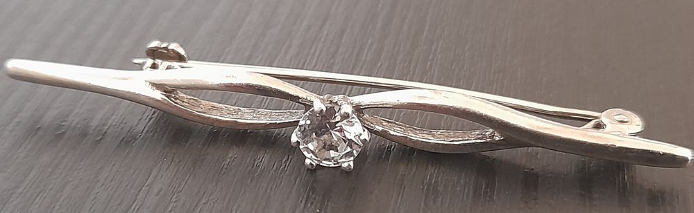 Broche Barrette En Argent Sterling Et Pierre Rouge - Sans Marque, Style Créateur