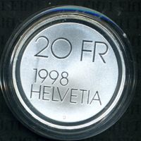 CHF__20.00 1998 C. F. Meyer PP 20 Franken (defekte Kapsel)