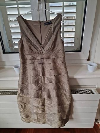 Elegantes Cocktailkleid in Champagner-Gold  Gr. M