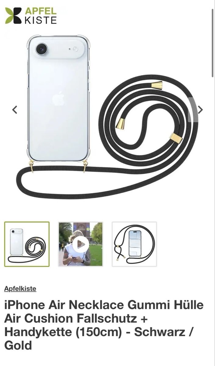 Apple Cover & Protezioni schermo: iPhone Air Necklace Gummi Case – Nuovo e nell'imballaggio originale da Bischofszell venduto da kbr_5c5z 1
