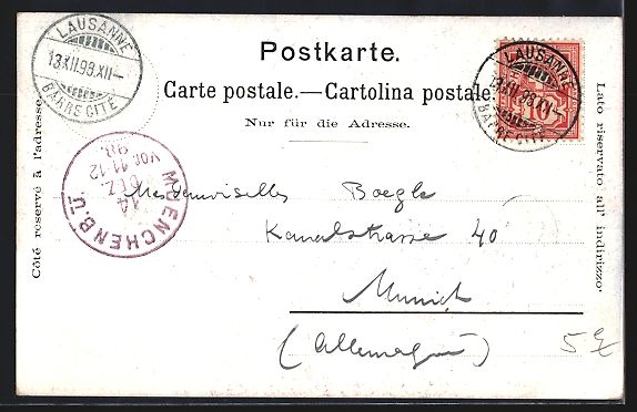 Cartoline postali: Lausanne, Proclamation de l'Independence – Usato da Berlin venduto da bartko-reher 1
