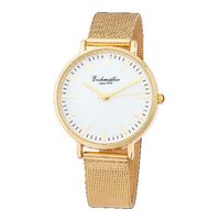 Montre Eichmüller doré cadran blanc bracelet maille Ø 37 mm