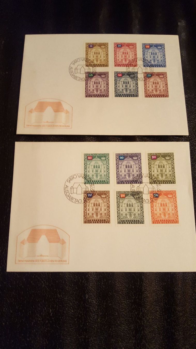 Alle Briefmarken: FL Dienstmarken 1976 Nr. D60/D71 FDC – Gebraucht aus Remetschwil von Hofiii