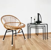 Rattan Kinderstuhl: Dirk Van Sliedregt -Rohé Noordwolde 1958