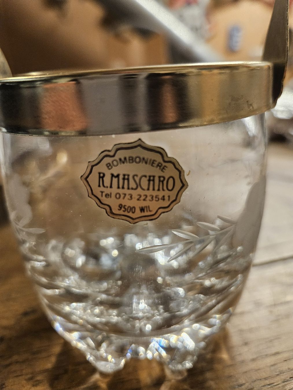Bicchieri: Eisbehälter glas mit Zange (J1) – Usato da Rorschach venduto da TimelessTrading 2