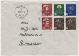 Pro Juventute 1949 auf FDC von BERN nach ROMANSHORN