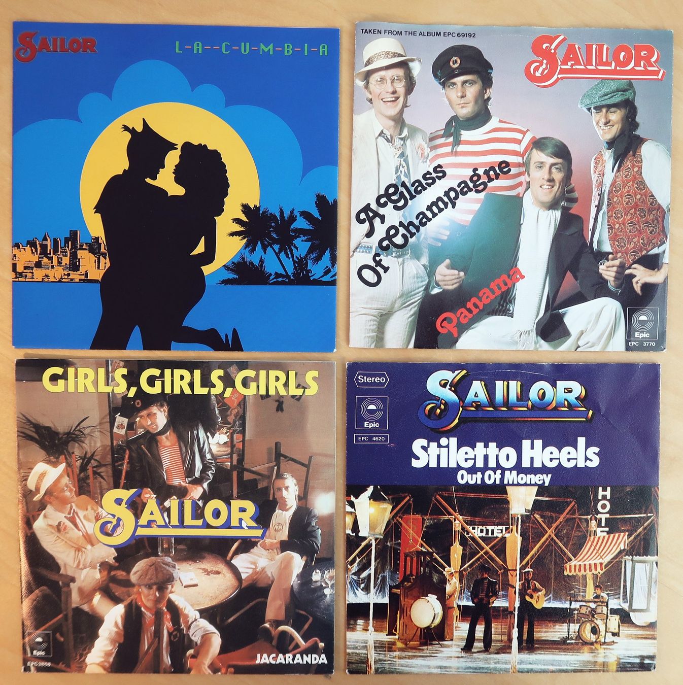Dischi in vinile: SAILOR - 4 VINYL SINGLES (VG bis NM) – Usato da Hedingen venduto da Studers