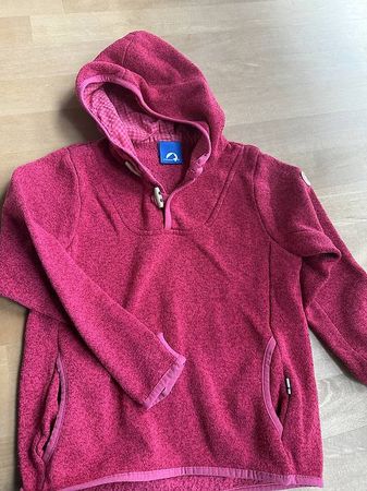 Strickfleece Finkid mit Kapuze Grösse 120/130