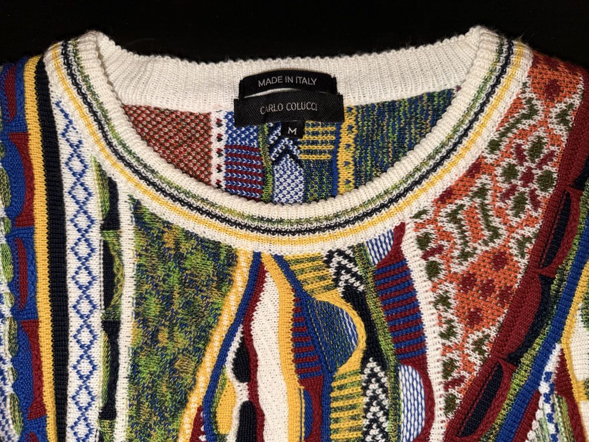 Carlo Colucci Maglioni & Felpe: Carlo Colucci Pullover, bunter Strickpullover, Gr. M – Usato da Langenthal venduto da Fernando1999 1
