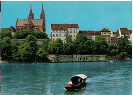 Basel Rheinfähre LEU, um 1975