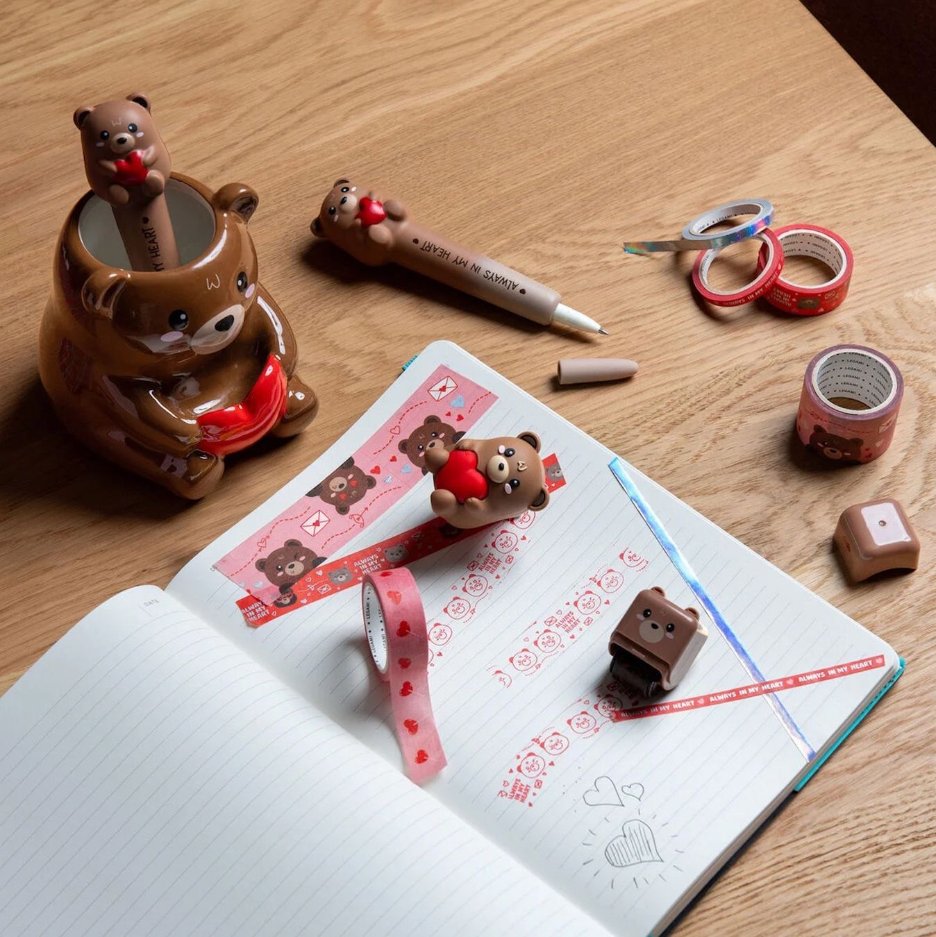 Tampon Rouleau Décoratif Licorne – Legami – Encre Fuchsia, Motif Magique Pour Cahiers Et Carnets