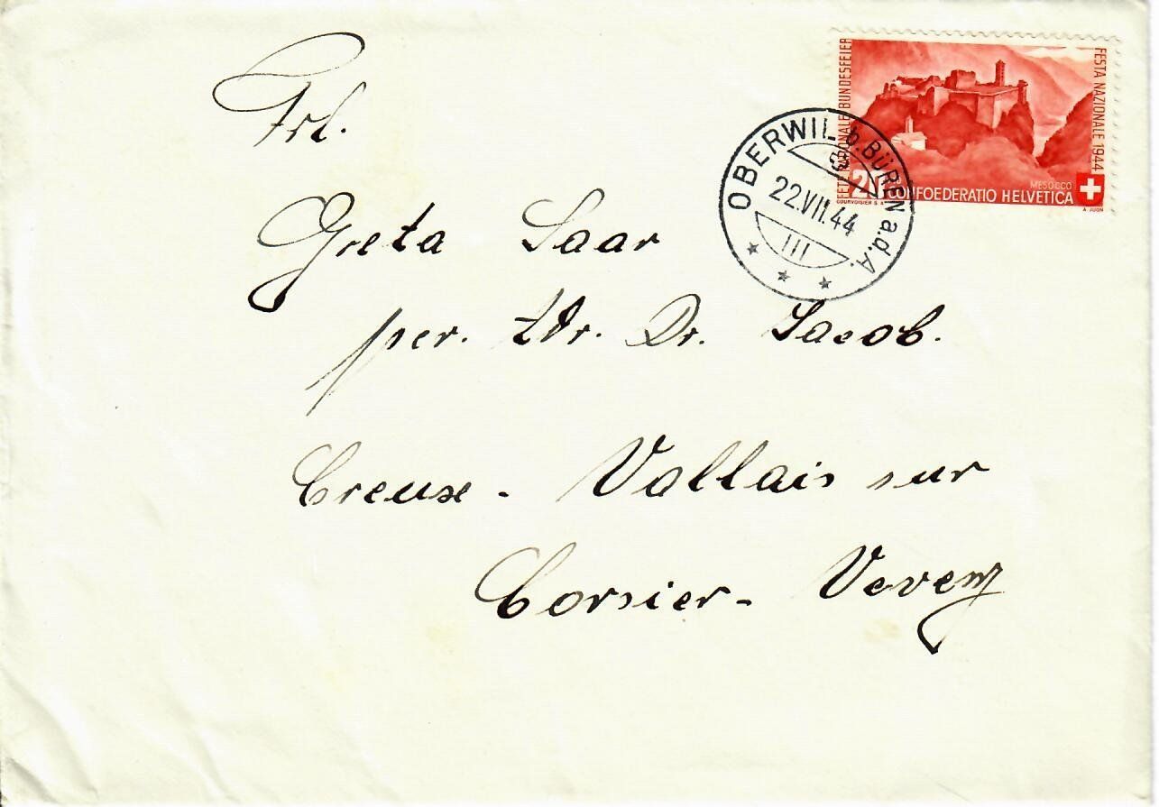 Tutti i francobolli: Brief, Oberwil bei Büren a.d.A. 1944 – Usato da Hochdorf venduto da Ziegel-16