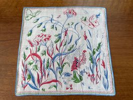 Damen Taschentuch Blumenmuster retro guter Zustand