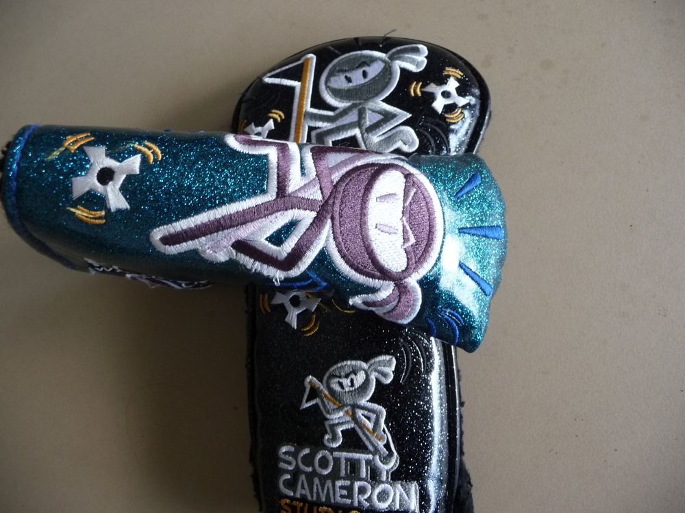 Headcover Scotty Cameron M&G Limited Wasabi, Noir Cuir, Dédicacé Par Cameron, état Neuf