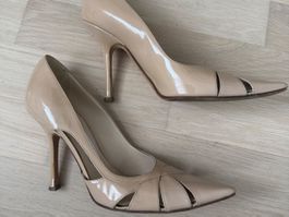 Jimmy Choo Pumps Lackleder Beige Gr. 37 Top Zustand Sommer