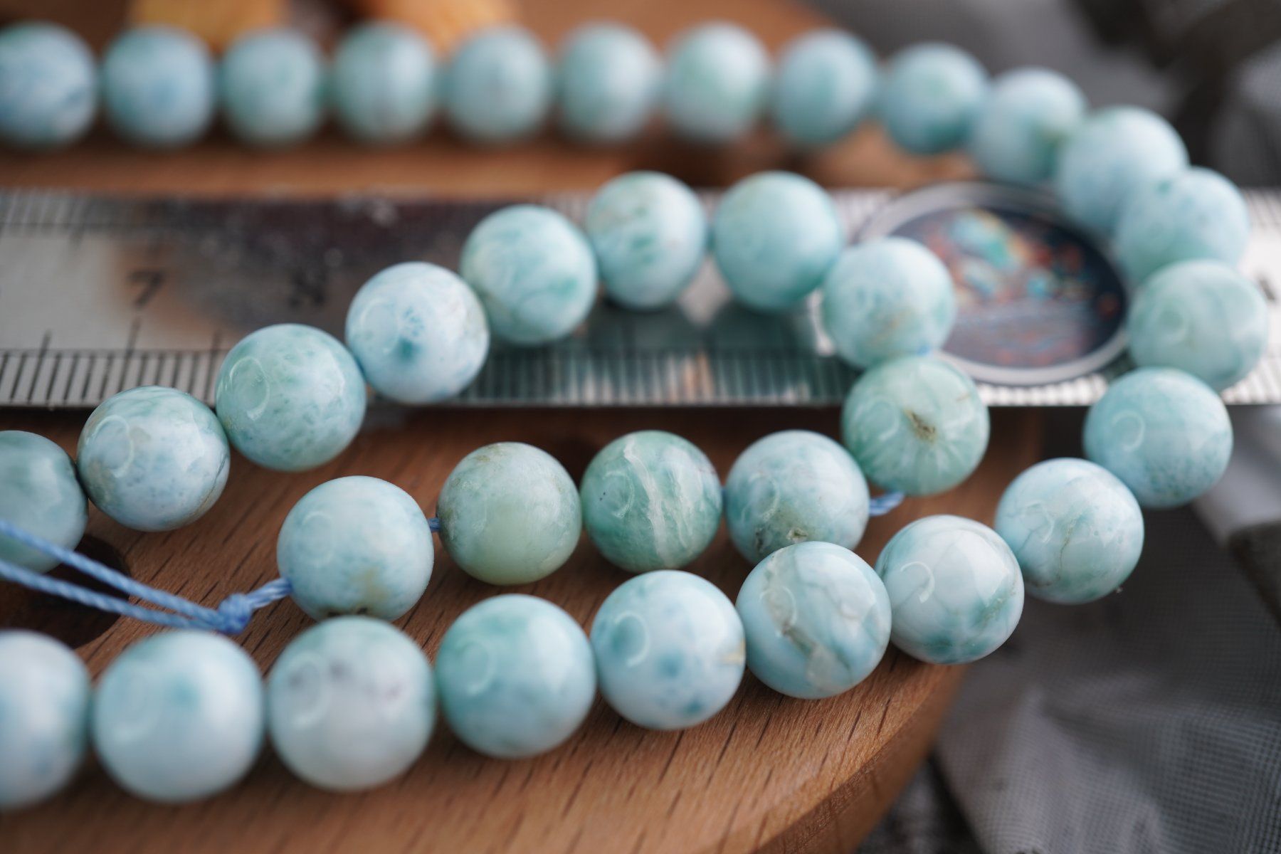 Mineralien & Heilsteine: Larimar  8mm  Kugel Strang  39cm    Top – Neu und originalverpackt aus Eschenbach SG von topstone 7