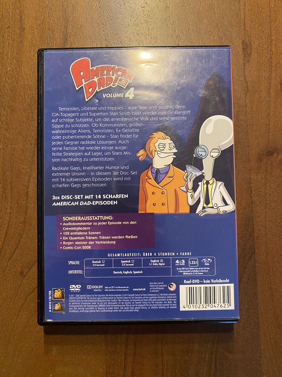 Tutti i DVDs: American Dad Volume 4 DVD – Usato da Thunstetten venduto da Virus_33 2