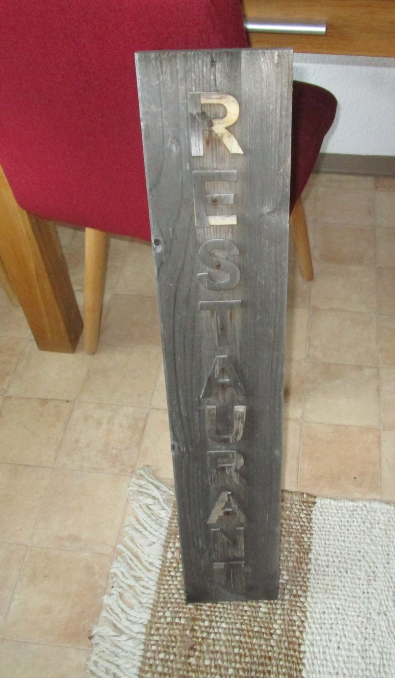 Insegne: Original Holzschild Restaurant, charmante Deko.. – Difettoso da Scuol venduto da Luana.. 9