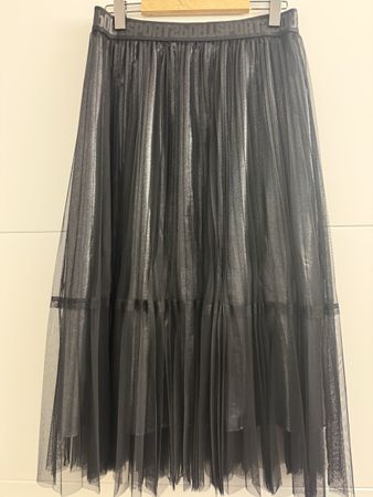 Marc Cain 40/42 Tüllrock Schwarz / Silber 